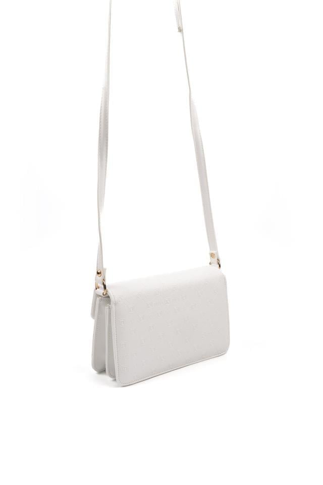 Silver & Polo SP1170 Kadın Çapraz Çanta Logolu Beyaz