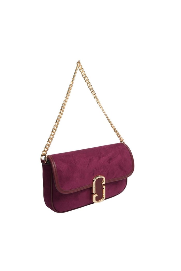 Silver Polo Bordo - Bordo Süet Kadın Omuz Çantası SP1171