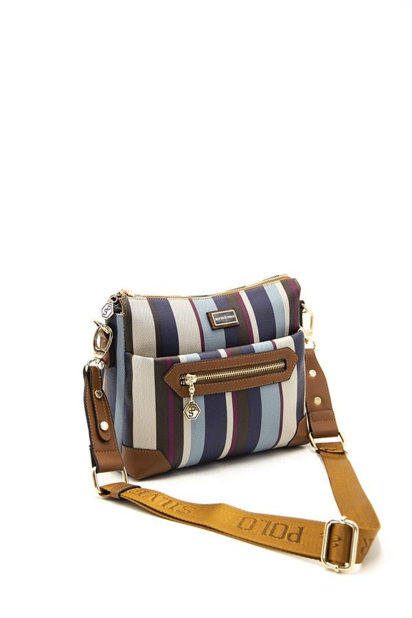 Silver & Polo SP1110 Kadın Çapraz Çanta Ekose Mix-Taba