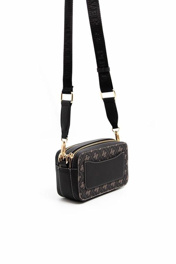 Silver & Polo SP1078 Kadın Çapraz Çanta Monogram Füme-Siyah