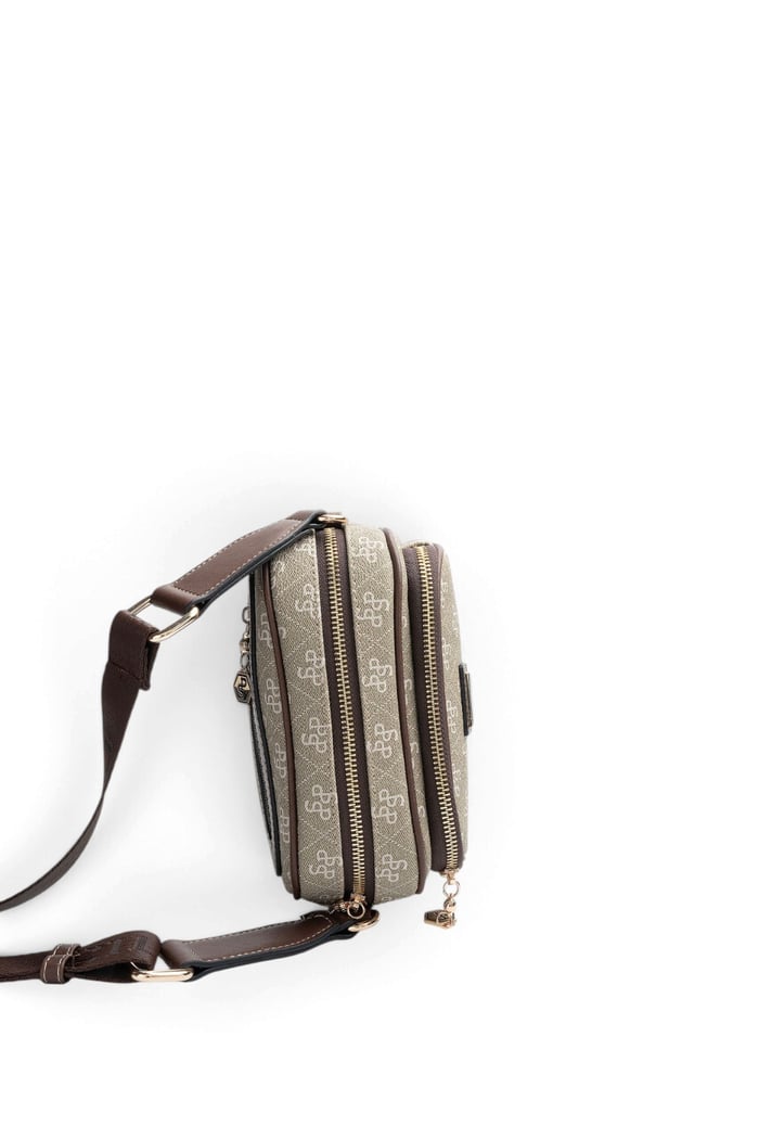 Silver & Polo Y.Yeşil - Kahve Monogram Kadın Çapraz Çanta SP1111