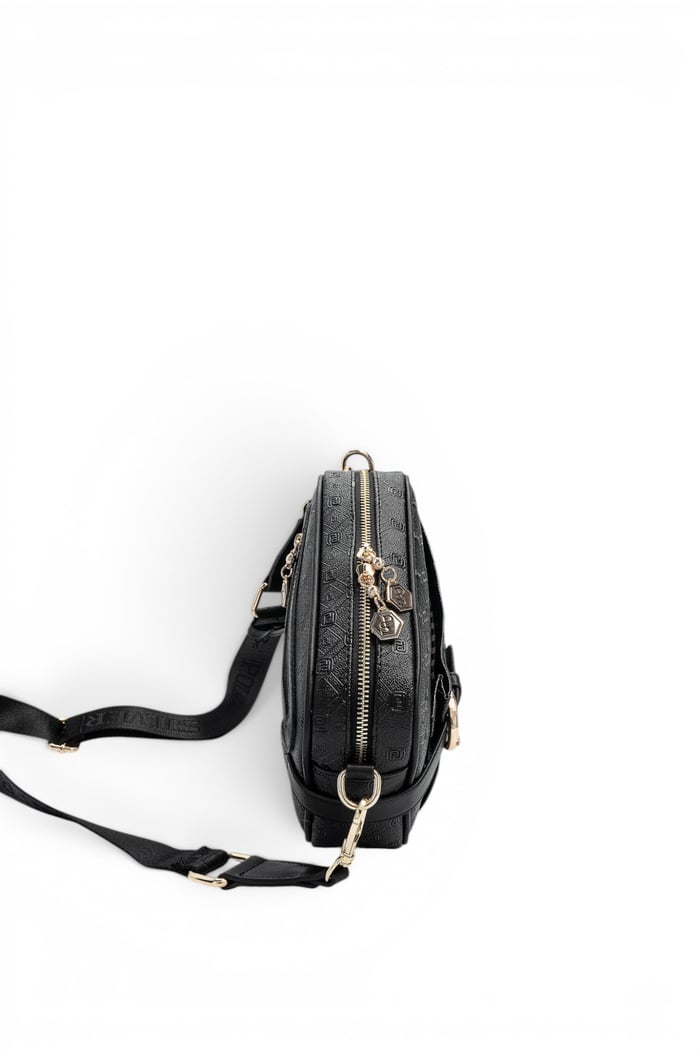 Silver Polo Siyah - Siyah Logolu Kadın Çapraz Çanta SP1256