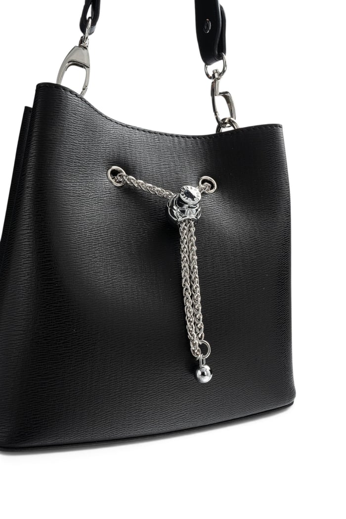 Silver Polo Siyah - Siyah Düz Kadın Çapraz Çanta SP1266