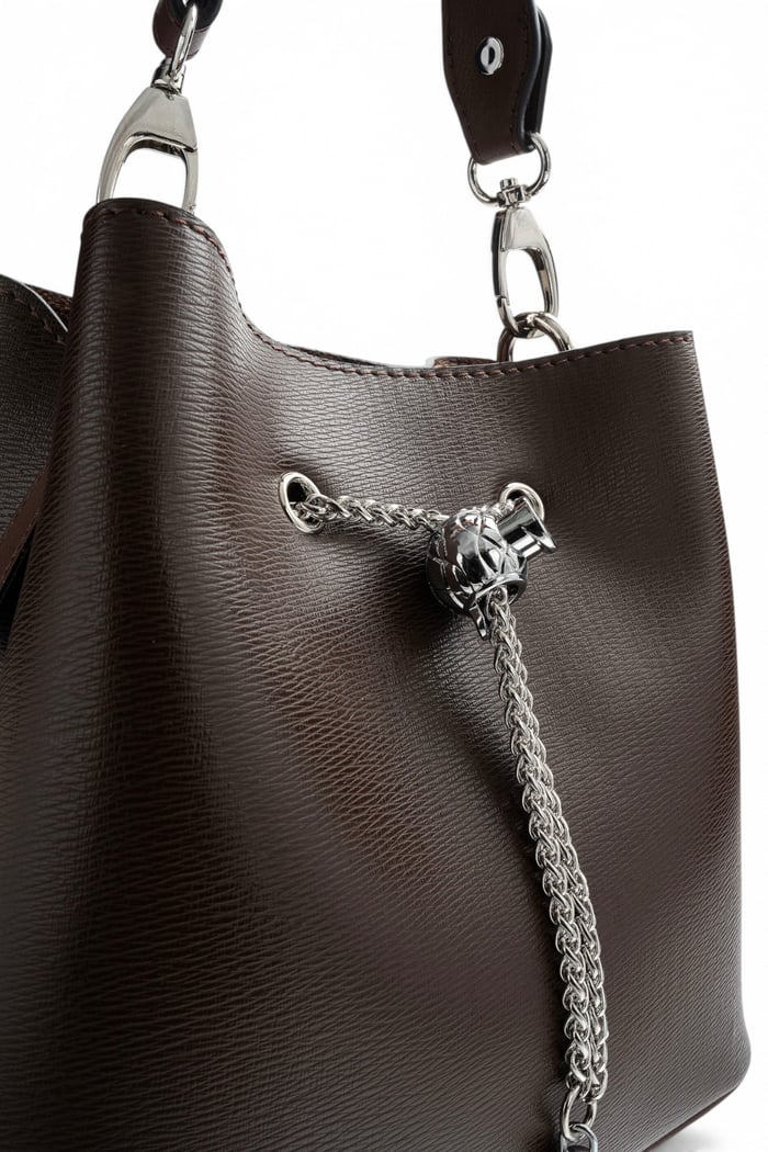 Silver Polo Kahve - Kahve Düz Kadın Çapraz Çanta SP1266
