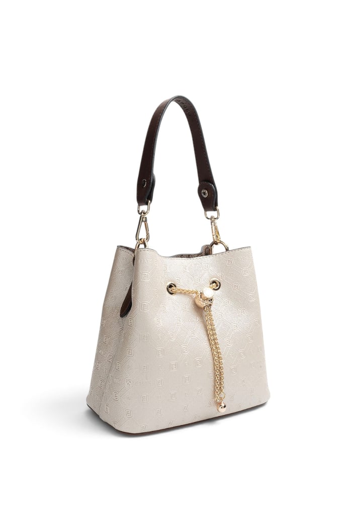 Silver Polo Bej - Kahve Logolu Kadın Çapraz Çanta SP1266