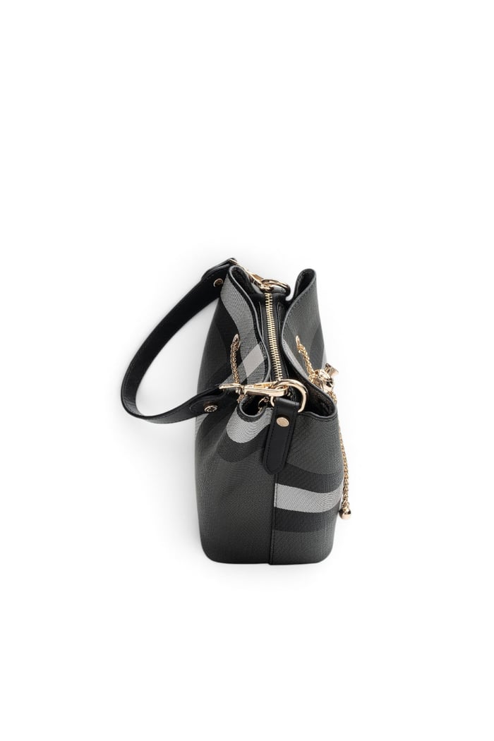 Silver Polo Siyah - Siyah Ekose Kadın Çapraz Çanta SP1266