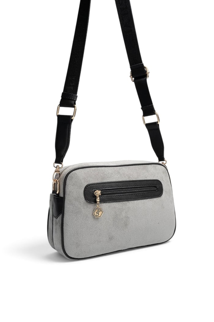 Silver Polo Füme - Siyah Süet Kadın Çapraz Çanta SP1267