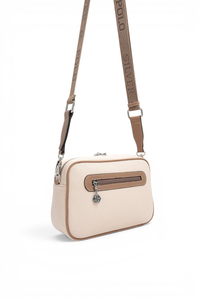 Silver Polo Bej - Latte Petek Kadın Çapraz Çanta SP1280