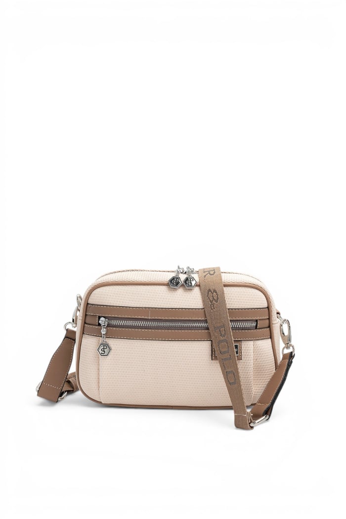 Silver Polo Bej - Latte Petek Kadın Çapraz Çanta SP1280