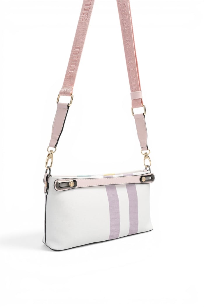 Silver Polo Lila - Pembe Ekose Kadın Çapraz Çanta SP1288