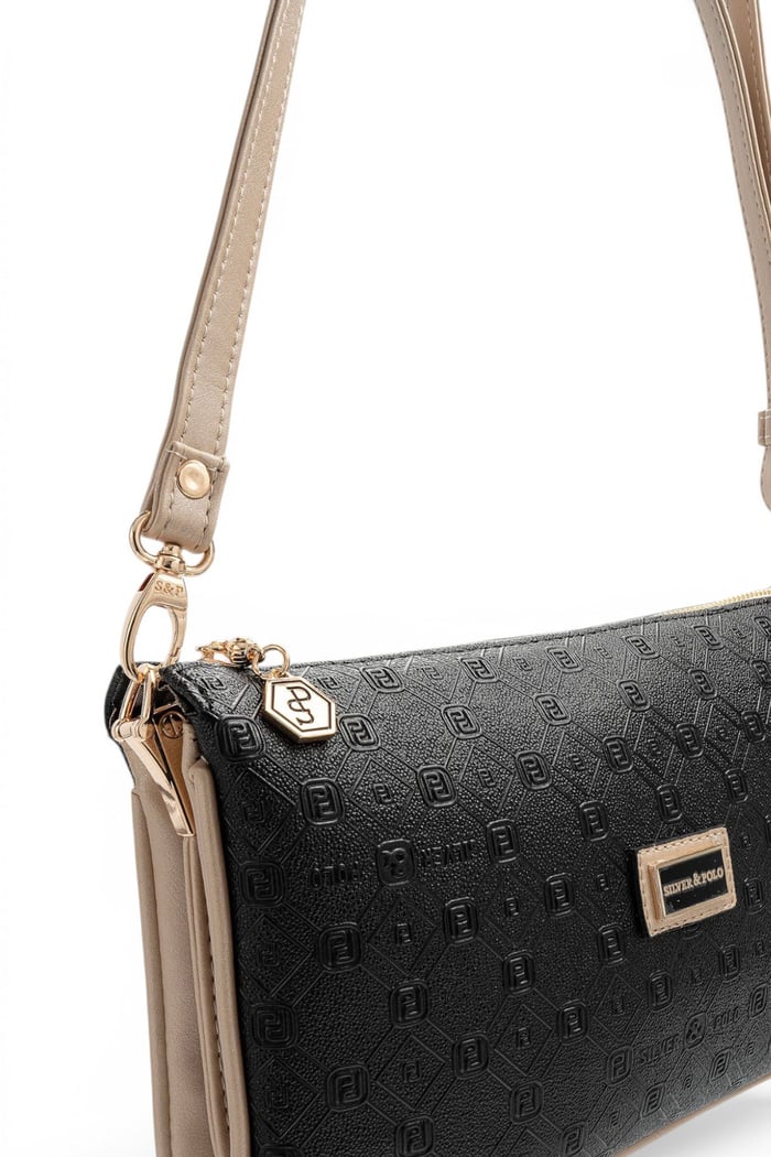 Silver Polo Siyah - S.Nut Logolu Kadın Çapraz Çanta SP1291