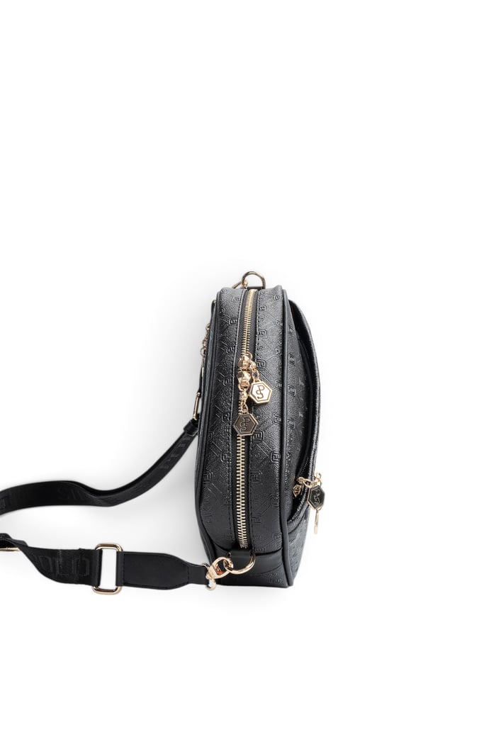 Silver Polo Siyah - Siyah Logolu Kadın Çapraz Çanta SP1297