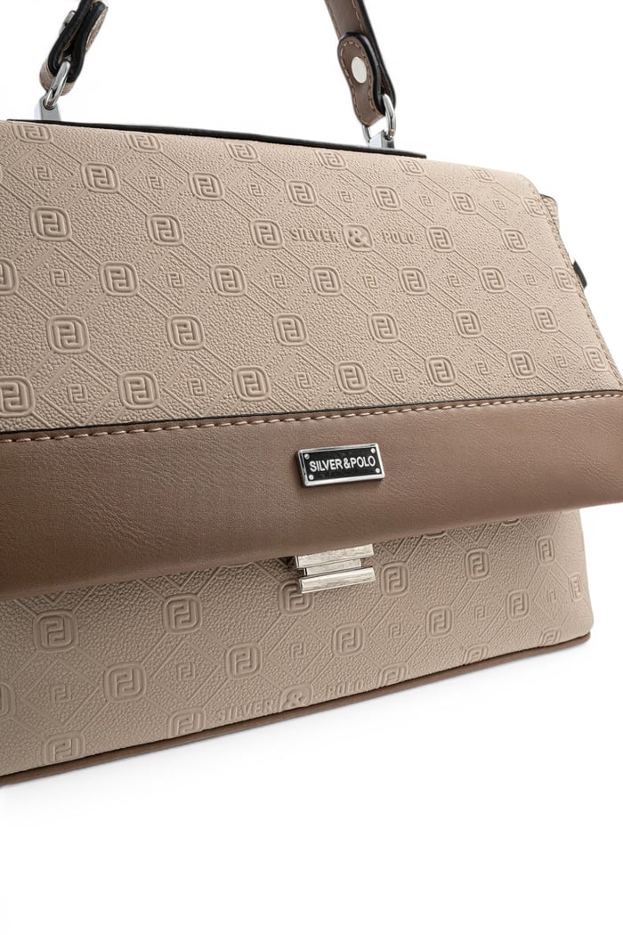 Silver & Polo SP838 Kadın Çapraz Çanta Fashion Bej-Latte