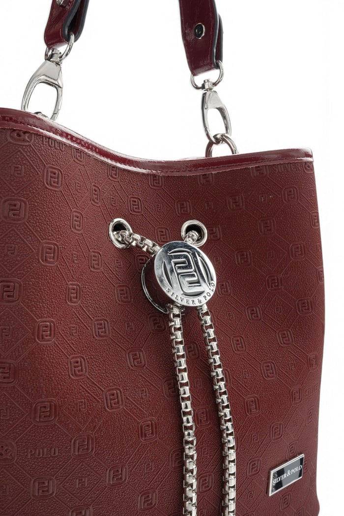Silver Polo Bordo - 333 Nomy Bordo Fashion Kadın Çapraz Çanta SP967