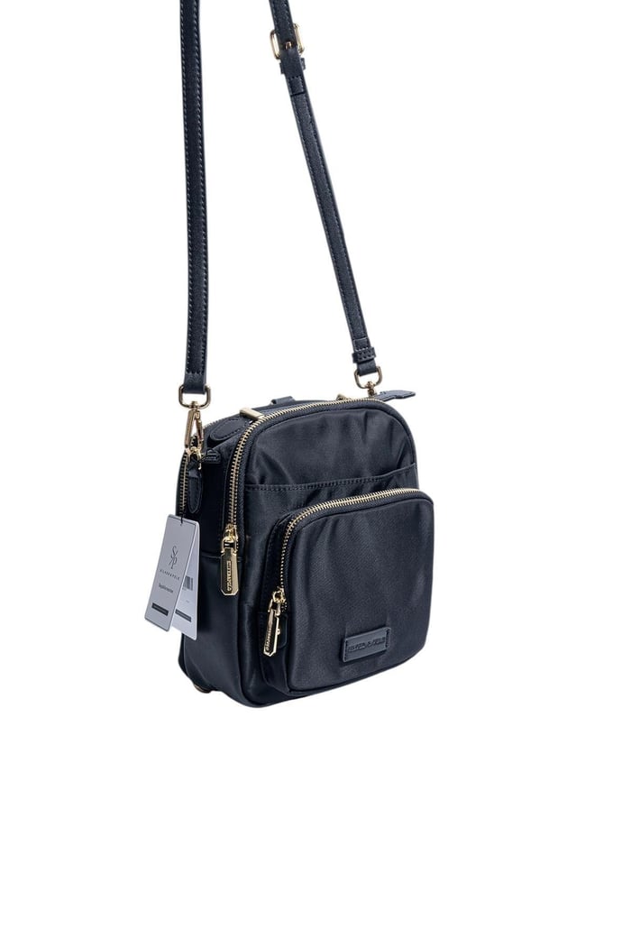 Silver Polo Siyah - Siyah Saten Kadın Çapraz Çanta SP1220