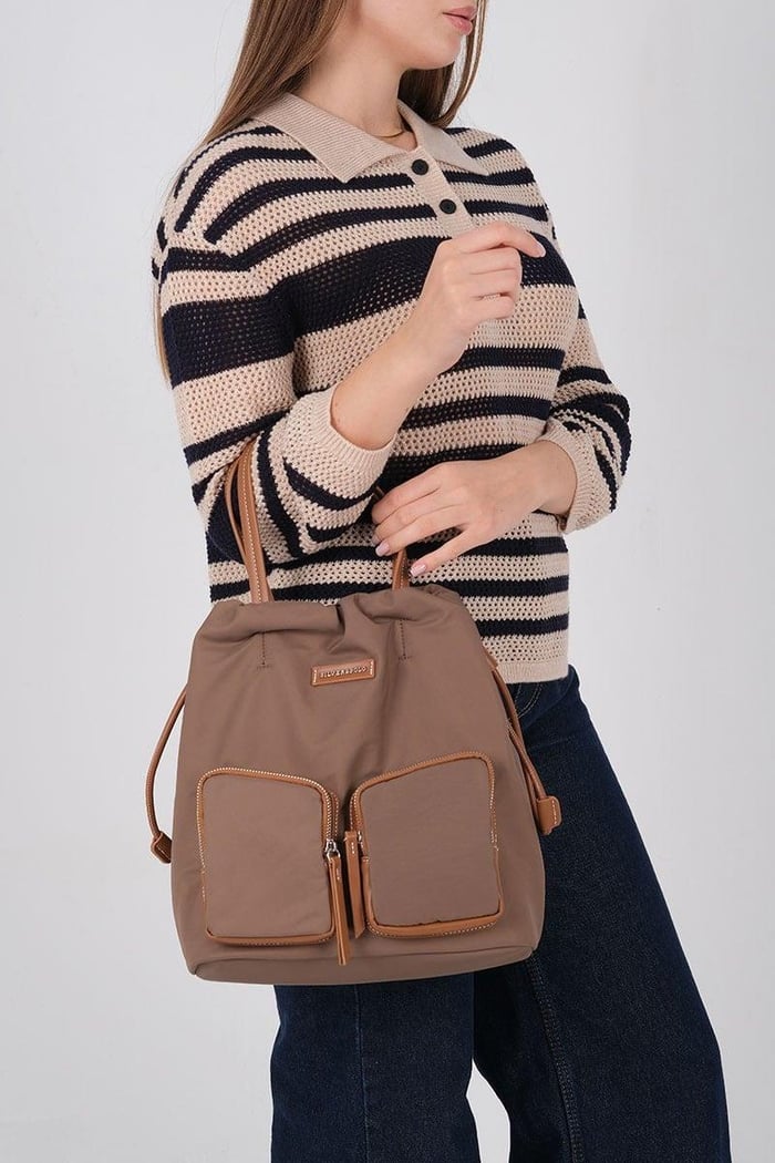 Silver & Polo SP1232 Kadın Sırt Çantası  Kahve-Taba