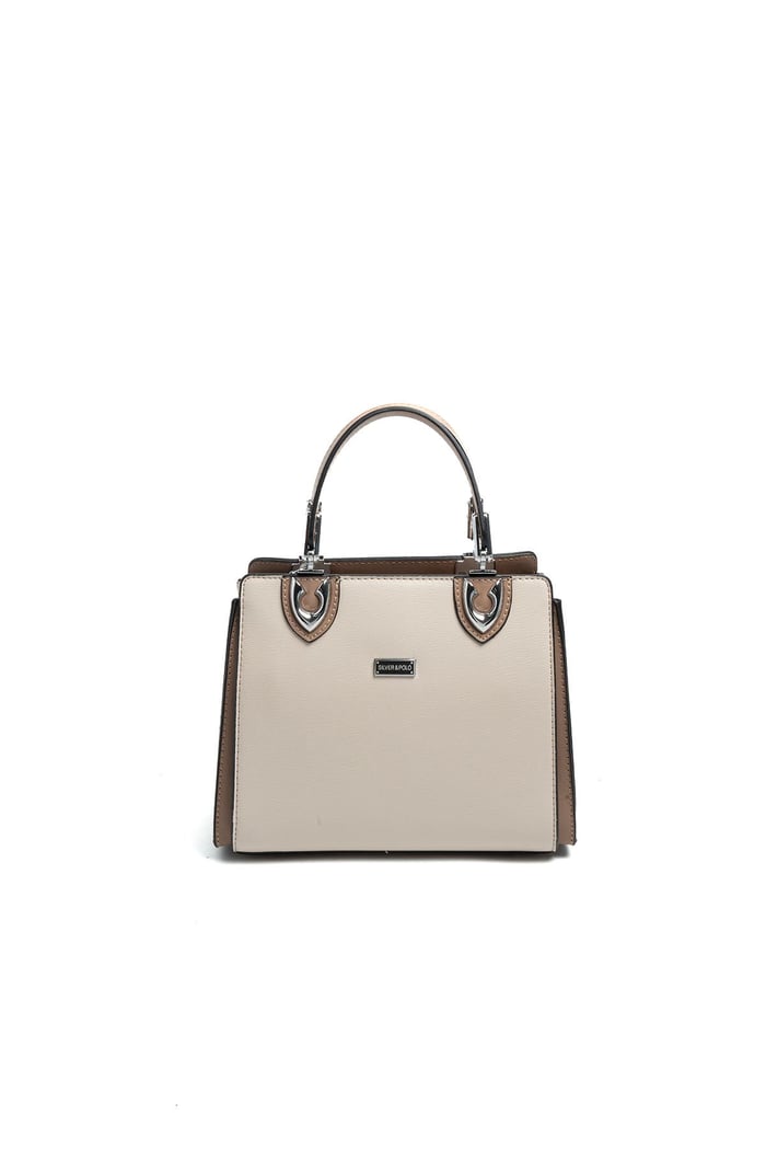 Silver Polo Bej - Latte Düz Kadın El Çantası SP1133