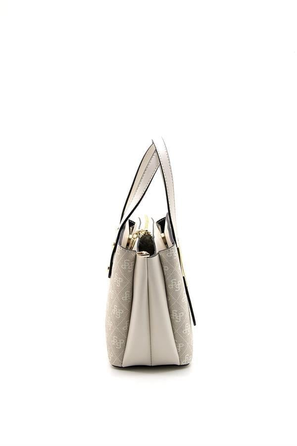 Silver Polo Taş - Kemik Monogram Kadın El Çantası SP1021