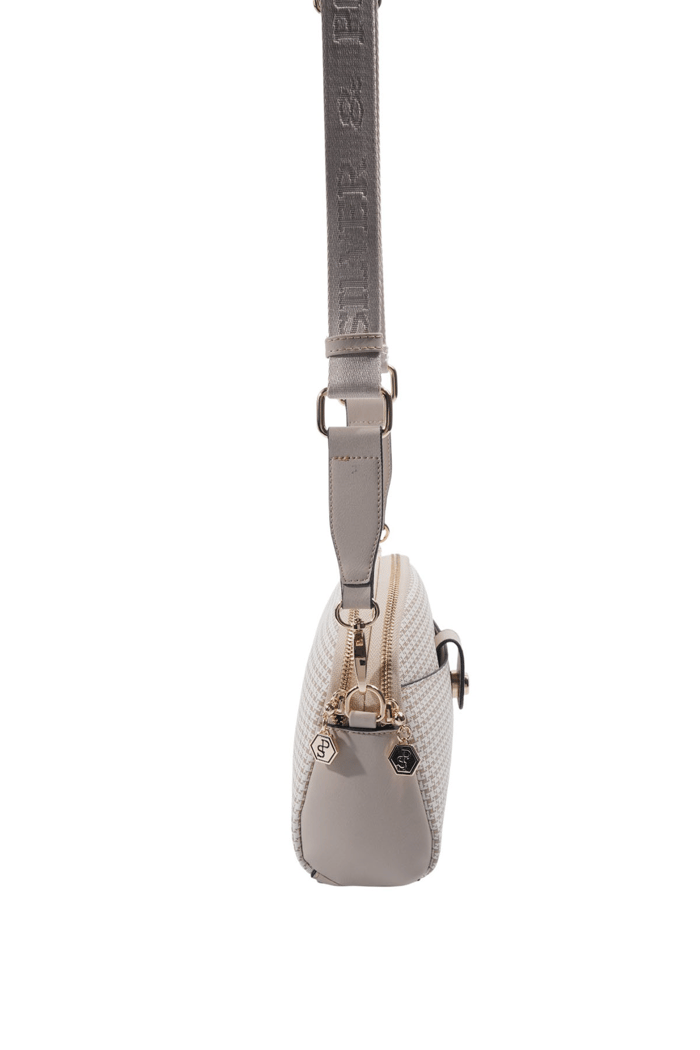 Silver Polo Kum - Kum Beji Kaz Ayağı Ekose Kadın Çapraz Çanta SP1144