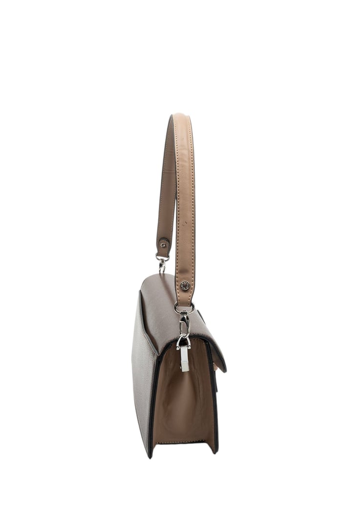 Silver Polo Kahve - M105 Koyu Bej - Latte Düz Kadın Omuz Çantası SP1279