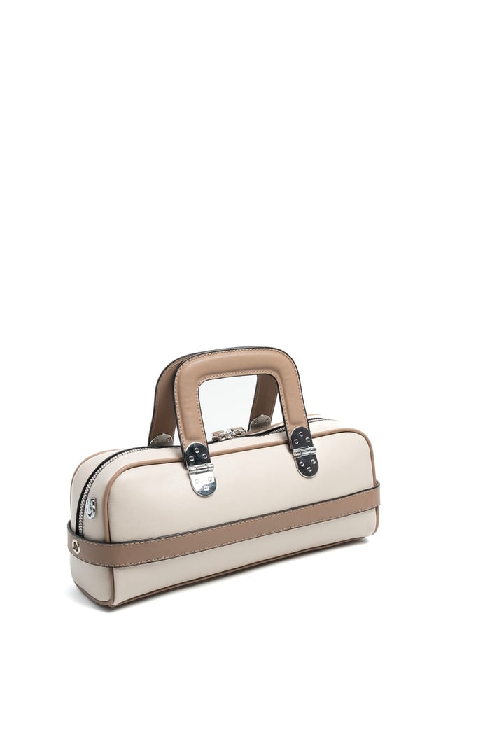 Silver & Polo SP1258 Kadın El Çantası Düz Bej-Latte