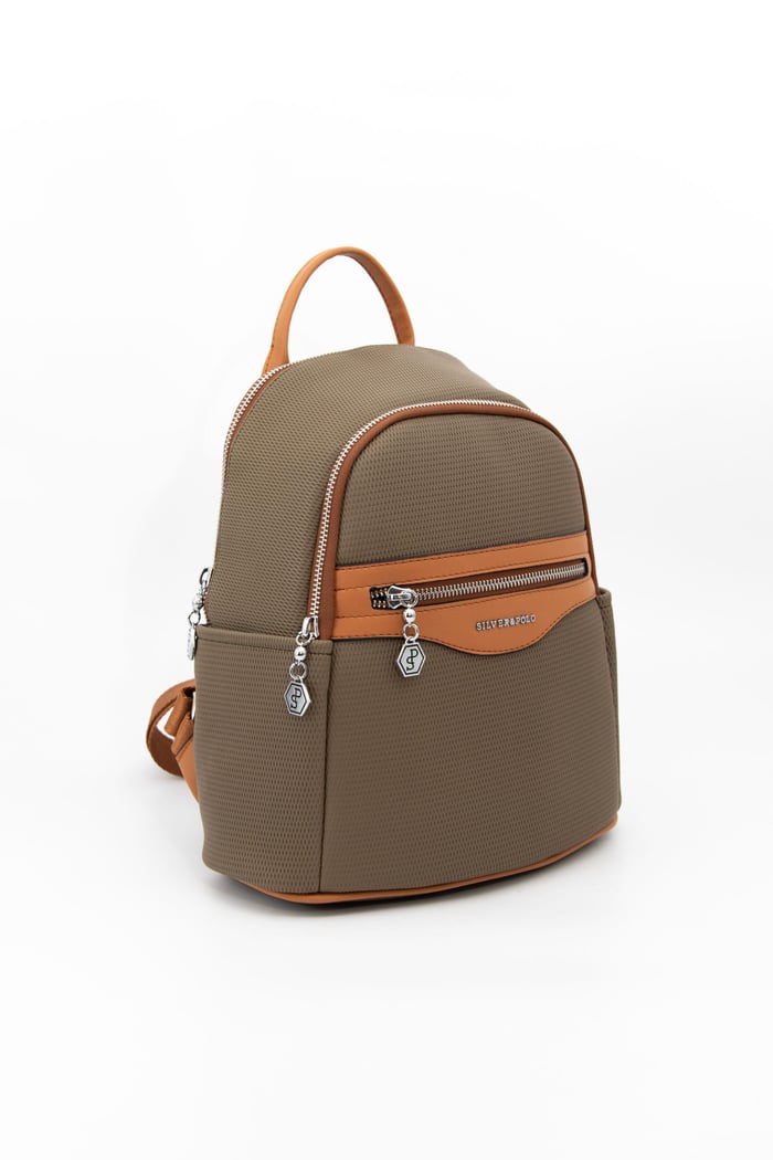 Silver & Polo SP1161 Kadın Sırt Çantası Petek Haki-A.Taba