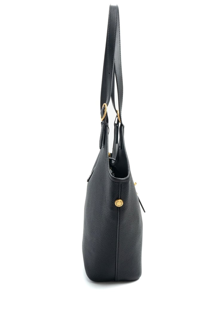 Silver Polo Siyah - Siyah Mini Rolax Kadın Omuz Çantası SP1246
