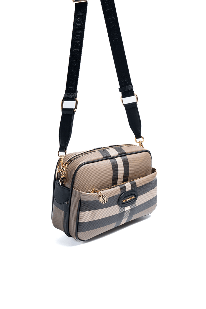 Silver & Polo SP1267 Kadın Çapraz Çanta Ekose Kahve-Siyah