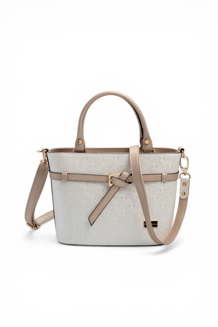 Silver & Polo SP1283 Kadın El Çantası Logolu Sedef-S.Nut