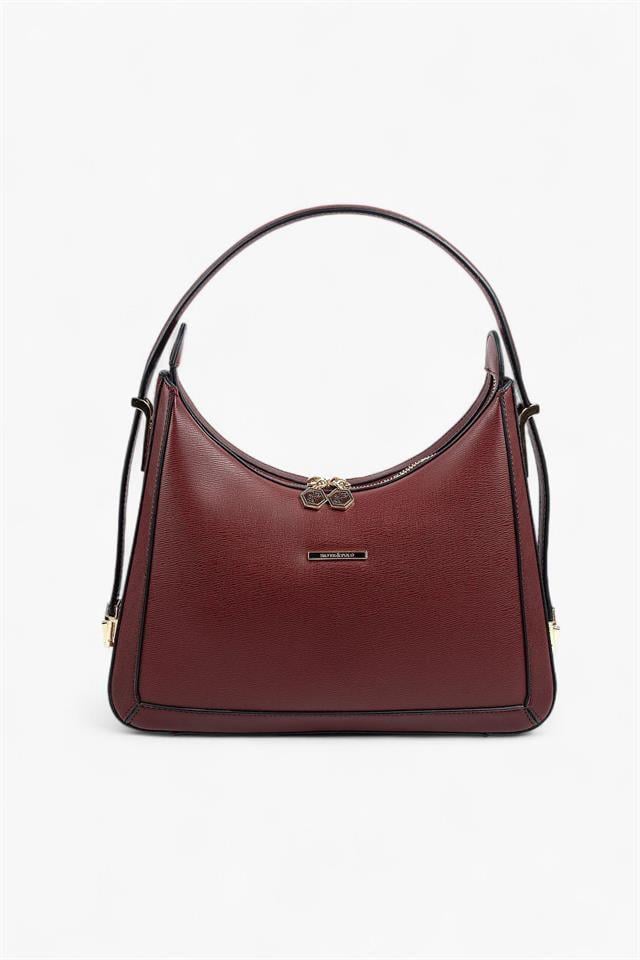 Silver & Polo SP1187 Kadın Omuz Çantası Düz Bordo