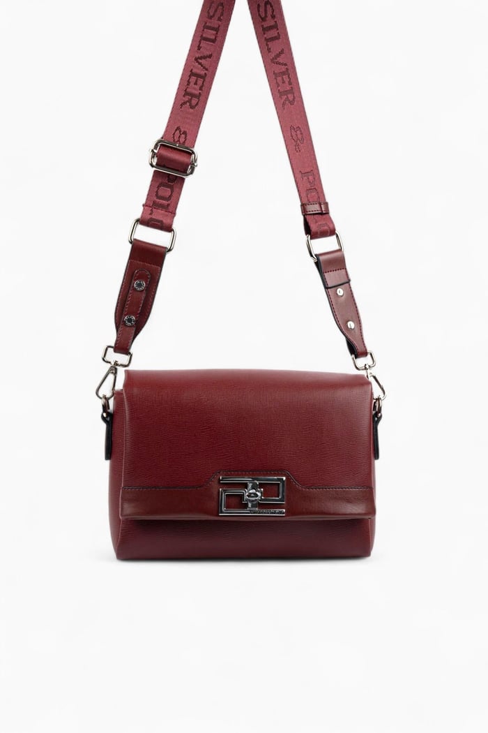 Silver & Polo SP1257 Kadın Çapraz Çanta Düz Bordo