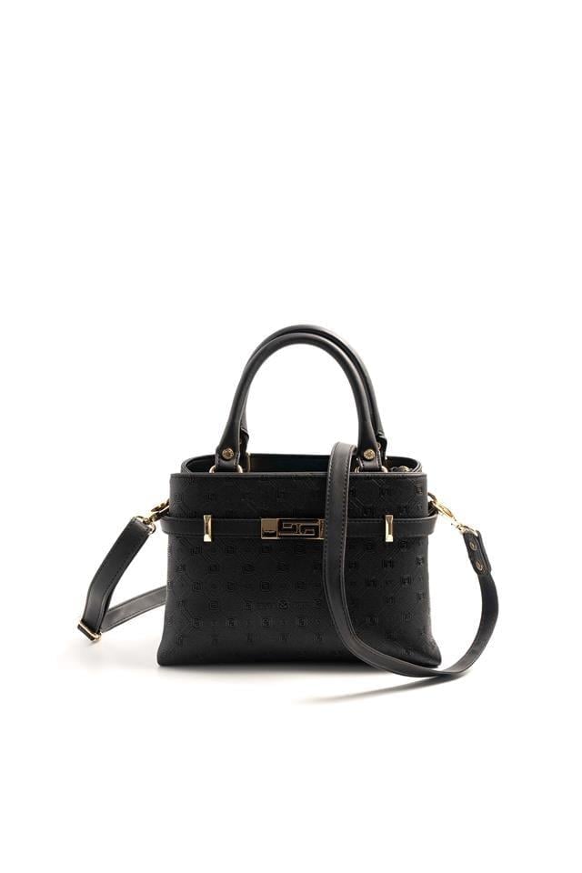 Silver & Polo SP1149 Kadın El Çantası Logolu Siyah