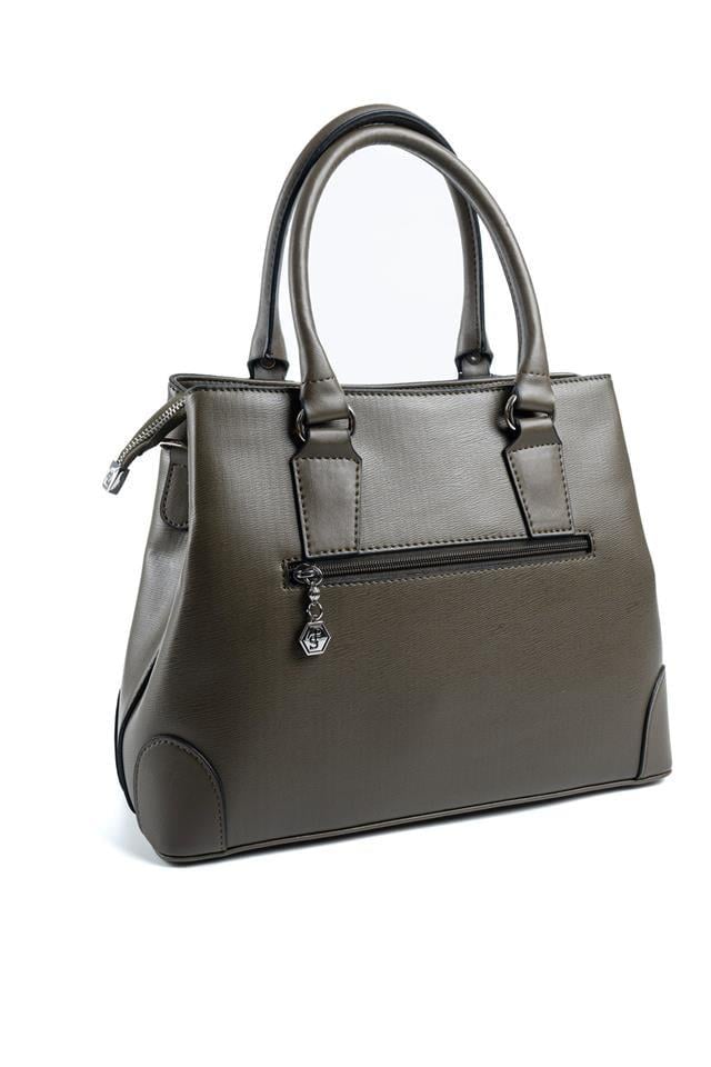 Silver & Polo SP667 Kadın El Çantası Düz Zeytuni