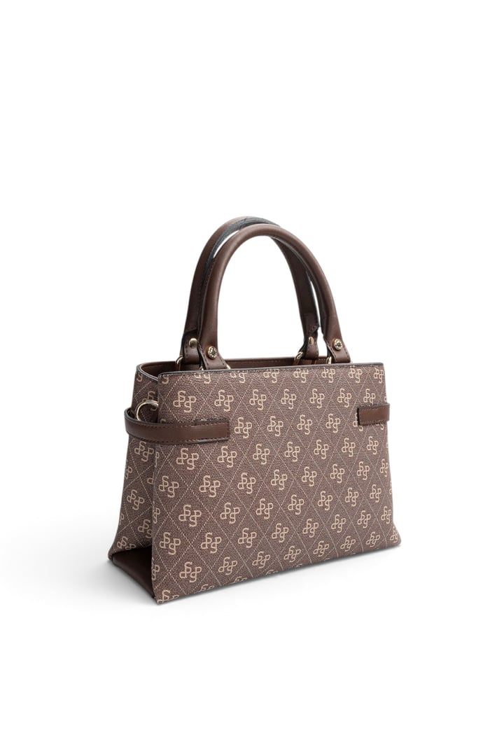 Silver Polo Kahve - Kahve Monogram Kadın El Çantası SP1149