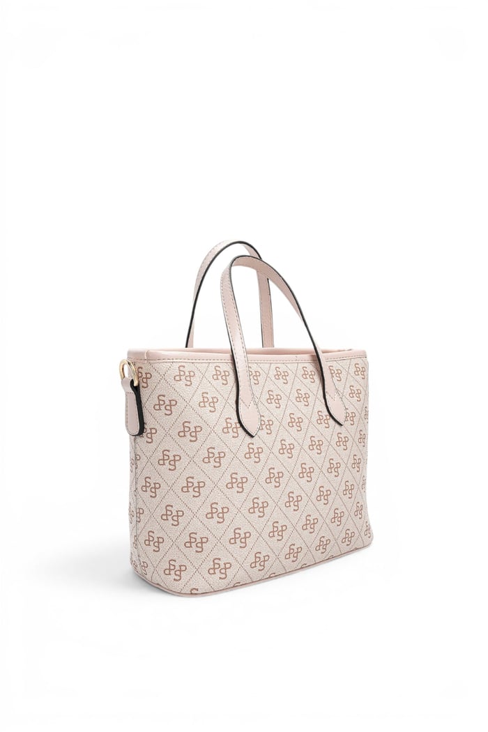 Silver Polo Pembe - Pudra Monogram Kadın El Çantası SP1185