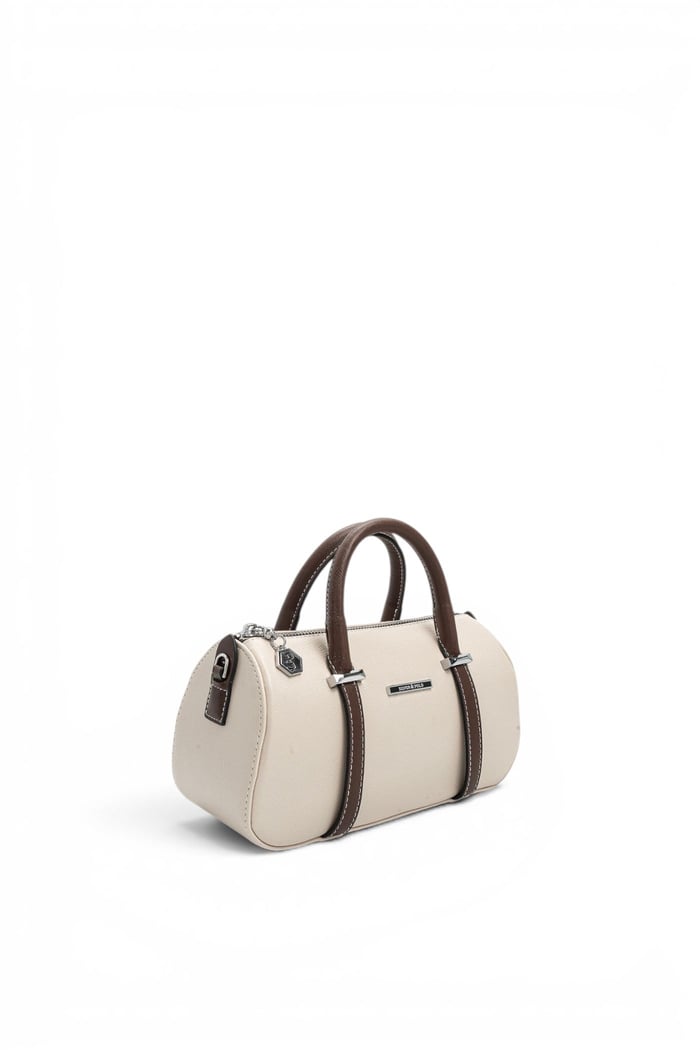 Silver Polo Bej - Kahve Düz Kadın El Çantası SP1289