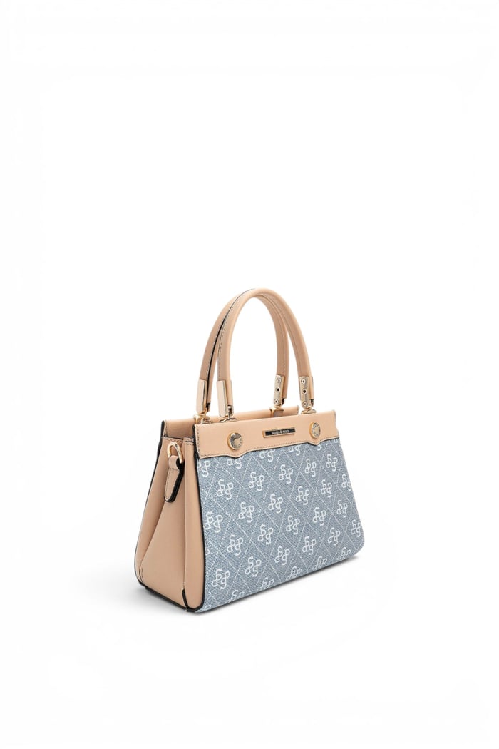 Silver Polo Mavi - Ten Monogram Kadın El Çantası SP1292