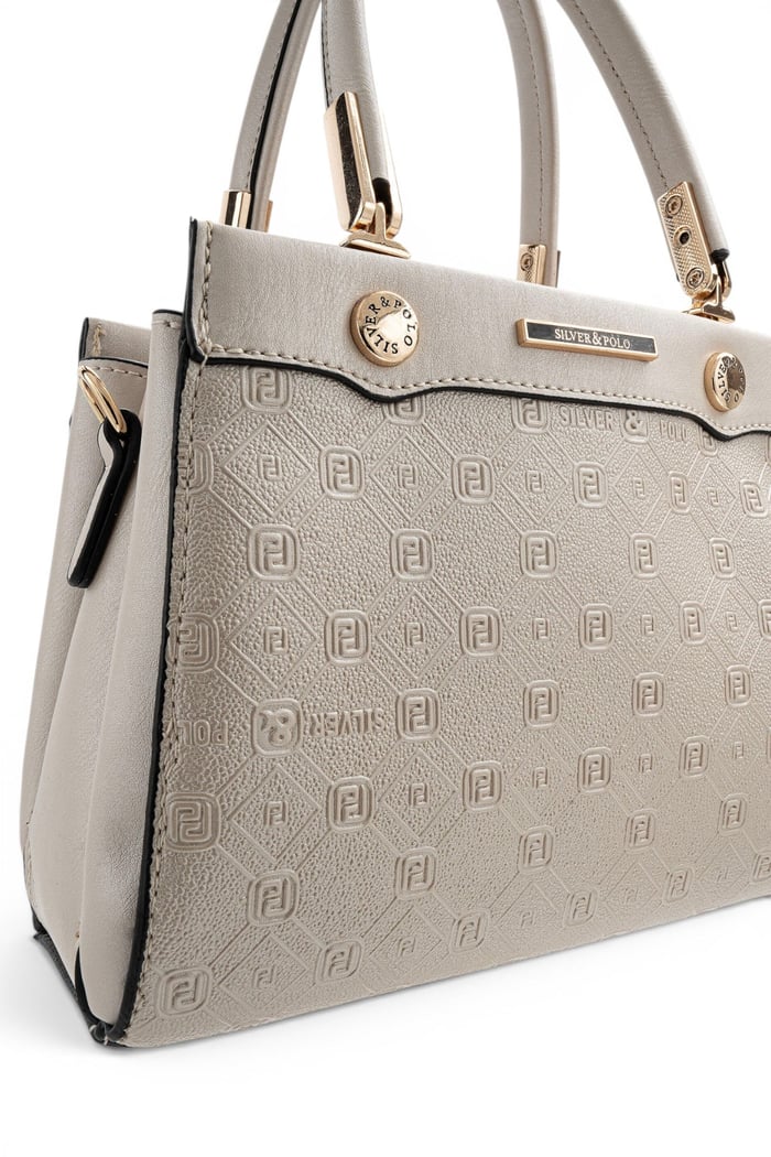 Silver Polo Bej - S.Bej Logolu Kadın El Çantası SP1292