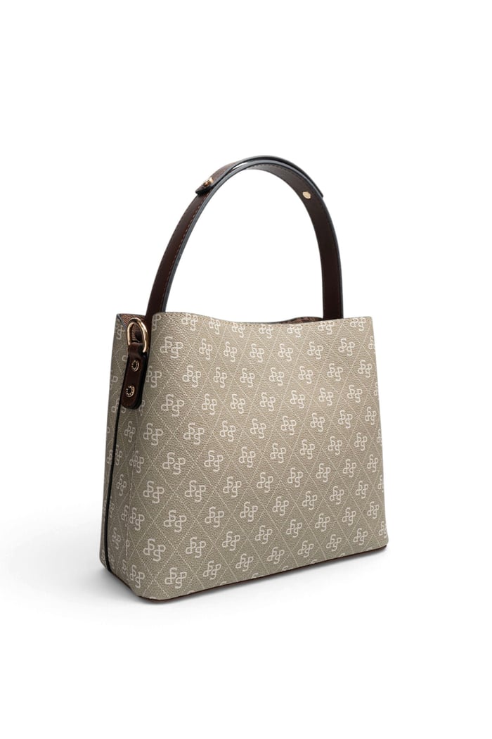 Silver Polo Y.Yeşil - Kahve Monogram Kadın El Çantası SP1293