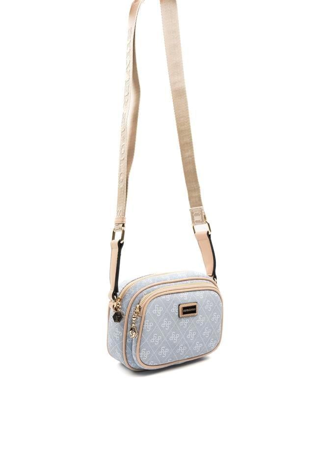 Silver Polo Mavi - Ten Monogram Kadın Çapraz Çanta SP1111