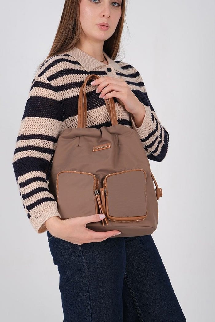 Silver & Polo SP1232 Kadın Sırt Çantası  Kahve-Taba