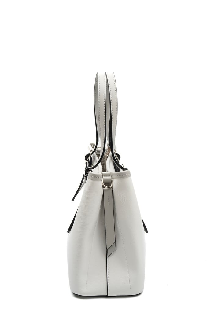 Silver & Polo SP1252 Kadın El Çantası Düz Beyaz-A.Gri