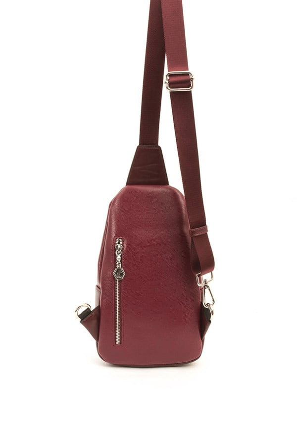 Silver Polo Bordo - Bordo Düz Kadın Vücut Çantası SP959