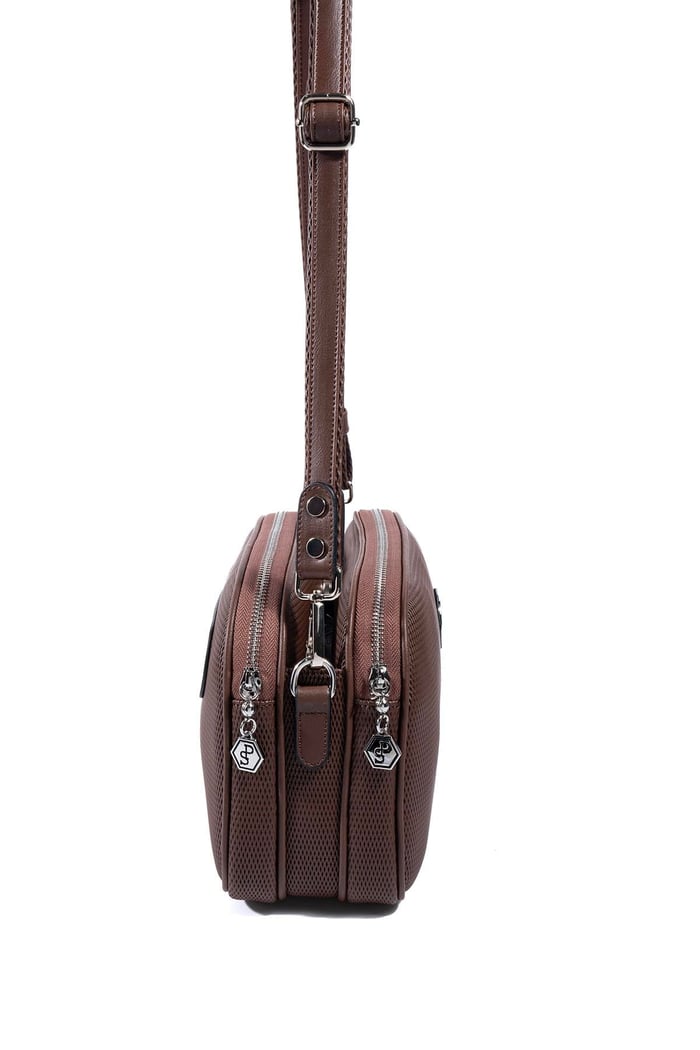 Silver Polo Kahve - Kahve Petek Kadın Çapraz Çanta SP745