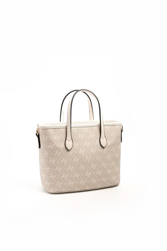 Silver Polo Taş - Kemik Monogram Kadın El Çantası SP1185