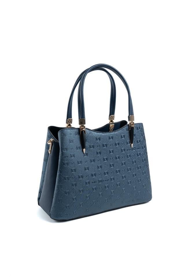 Silver & Polo SP1205 Kadın El Çantası Logolu Lacivert