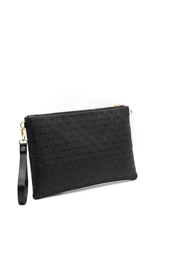 Silver & Polo SP1034 Kadın Portföy & Clutch Logolu Siyah