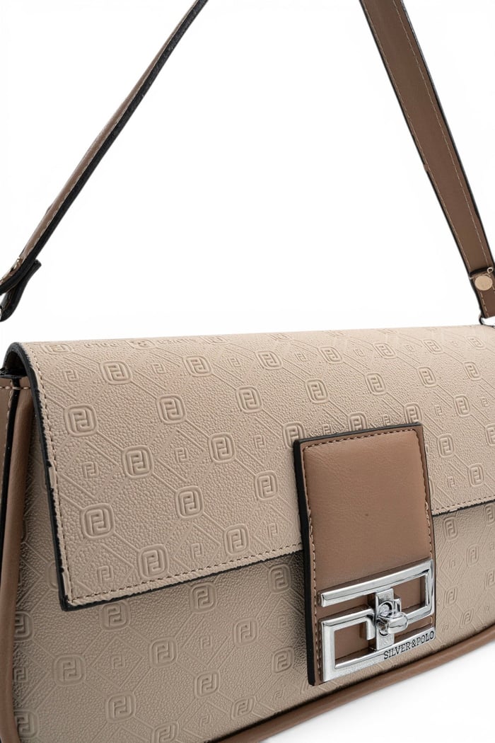 Silver Polo Bej - Latte Fashion Kadın Omuz Çantası SP1179