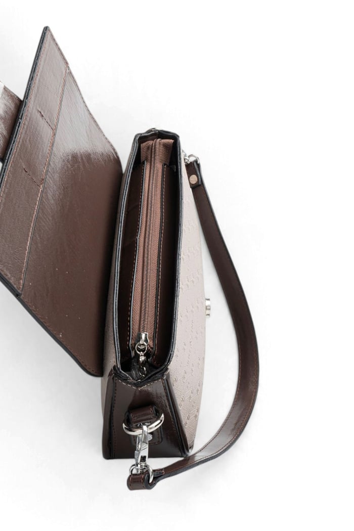 Silver Polo Vizon - 517 Nomy A.Kahve Fashion Kadın Omuz Çantası SP1179