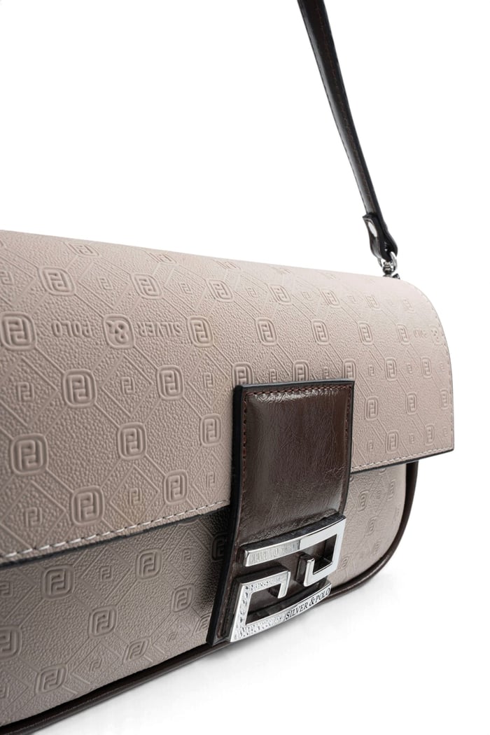 Silver Polo Vizon - 517 Nomy A.Kahve Fashion Kadın Omuz Çantası SP1179